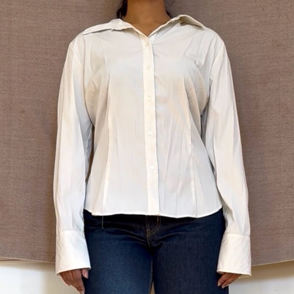 white button down
